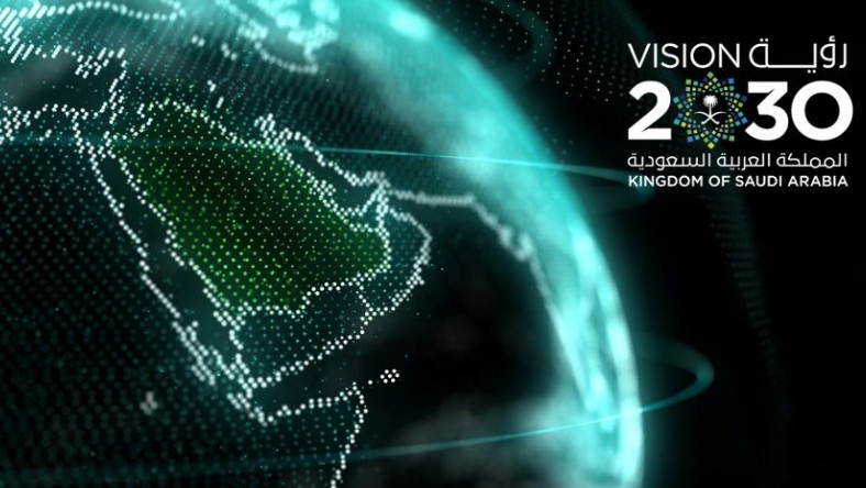 Middle East map highlighting Saudi Vision 2030 water strategy
