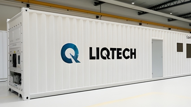 LiqTech containerised filtration unit inside industrial facility